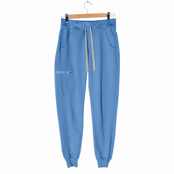 Figs Scrubs Set Catarina Top Zamora Jogger Pants Womens XS Ceil Blue 2443 2436 - Picture 4 of 11